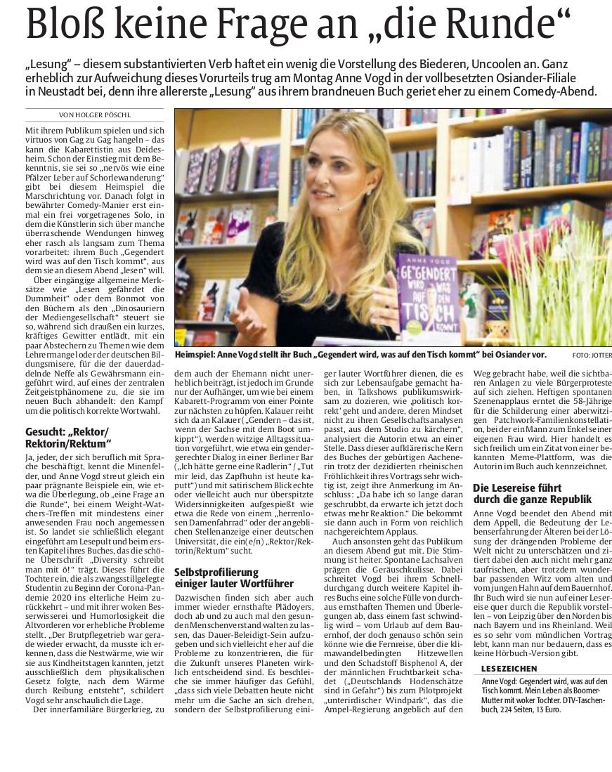 Bloß keine Frage an 