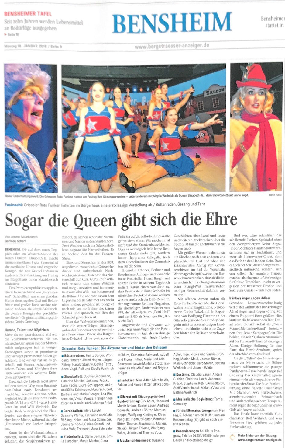 Sogar die Queen gibt sich die Ehre